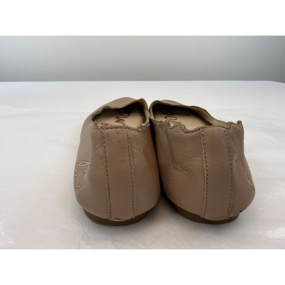 Sam Edelman Finnegan Nude Leather Scalloped Ballet Flats Size 8 Capsule - Picture 4 of 8